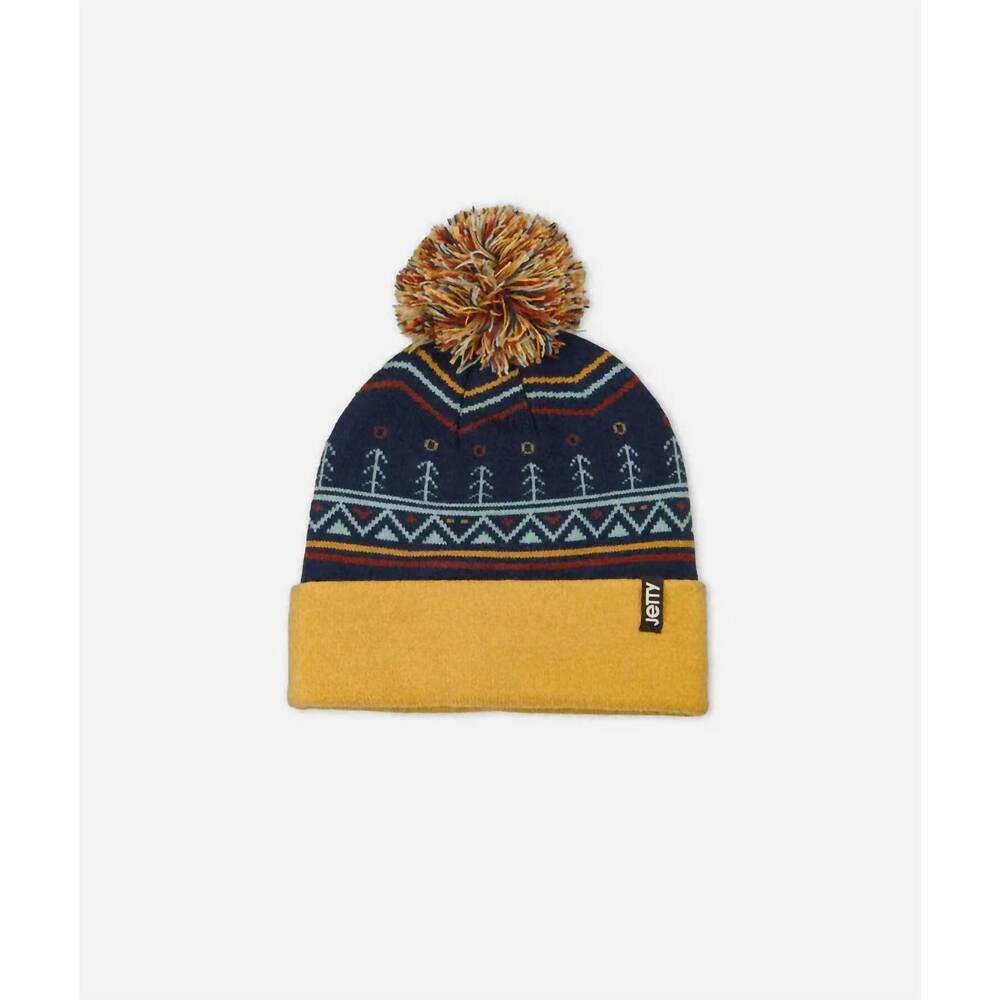 NEW JETTY women's alpine logo beanie in navy